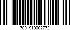 Código de barras (EAN, GTIN, SKU, ISBN): '7891919002772'