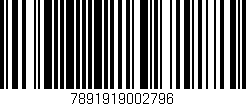 Código de barras (EAN, GTIN, SKU, ISBN): '7891919002796'