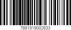 Código de barras (EAN, GTIN, SKU, ISBN): '7891919002833'