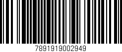 Código de barras (EAN, GTIN, SKU, ISBN): '7891919002949'