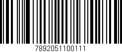 Código de barras (EAN, GTIN, SKU, ISBN): '7892051100111'
