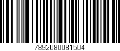 Código de barras (EAN, GTIN, SKU, ISBN): '7892080081504'