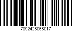 Código de barras (EAN, GTIN, SKU, ISBN): '7892425065817'