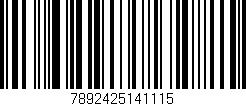 Código de barras (EAN, GTIN, SKU, ISBN): '7892425141115'