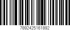 Código de barras (EAN, GTIN, SKU, ISBN): '7892425161892'