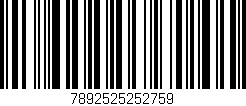 Código de barras (EAN, GTIN, SKU, ISBN): '7892525252759'