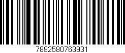 Código de barras (EAN, GTIN, SKU, ISBN): '7892580763931'