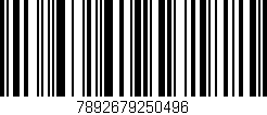 Código de barras (EAN, GTIN, SKU, ISBN): '7892679250496'