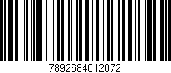 Código de barras (EAN, GTIN, SKU, ISBN): '7892684012072'