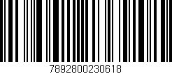 Código de barras (EAN, GTIN, SKU, ISBN): '7892800230618'
