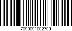 Código de barras (EAN, GTIN, SKU, ISBN): '7893091002700'