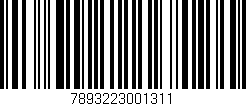 Código de barras (EAN, GTIN, SKU, ISBN): '7893223001311'