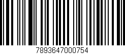 Código de barras (EAN, GTIN, SKU, ISBN): '7893647000754'