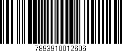 Código de barras (EAN, GTIN, SKU, ISBN): '7893910012606'