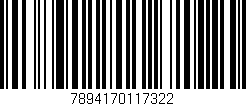 Código de barras (EAN, GTIN, SKU, ISBN): '7894170117322'