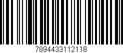 Código de barras (EAN, GTIN, SKU, ISBN): '7894433112118'