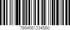 Código de barras (EAN, GTIN, SKU, ISBN): '7894561234560'
