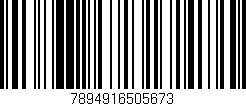Código de barras (EAN, GTIN, SKU, ISBN): '7894916505673'