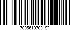 Código de barras (EAN, GTIN, SKU, ISBN): '7895610700197'