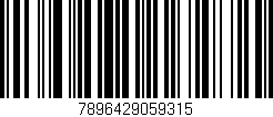 Código de barras (EAN, GTIN, SKU, ISBN): '7896429059315'