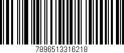 Código de barras (EAN, GTIN, SKU, ISBN): '7896513316218'