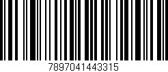 Código de barras (EAN, GTIN, SKU, ISBN): '7897041443315'