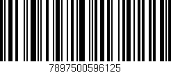 Código de barras (EAN, GTIN, SKU, ISBN): '7897500596125'