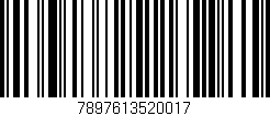 Código de barras (EAN, GTIN, SKU, ISBN): '7897613520017'