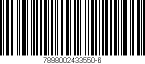 Código de barras (EAN, GTIN, SKU, ISBN): '7898002433550-6'