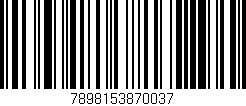 Código de barras (EAN, GTIN, SKU, ISBN): '7898153870037'