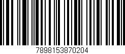 Código de barras (EAN, GTIN, SKU, ISBN): '7898153870204'