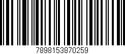 Código de barras (EAN, GTIN, SKU, ISBN): '7898153870259'