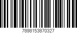 Código de barras (EAN, GTIN, SKU, ISBN): '7898153870327'