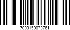 Código de barras (EAN, GTIN, SKU, ISBN): '7898153870761'