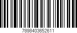 Código de barras (EAN, GTIN, SKU, ISBN): '7898403652611'