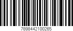 Código de barras (EAN, GTIN, SKU, ISBN): '7898442100265'