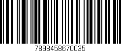Código de barras (EAN, GTIN, SKU, ISBN): '7898458670035'