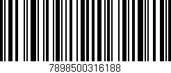 Código de barras (EAN, GTIN, SKU, ISBN): '7898500316188'
