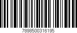 Código de barras (EAN, GTIN, SKU, ISBN): '7898500316195'