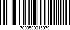Código de barras (EAN, GTIN, SKU, ISBN): '7898500316379'