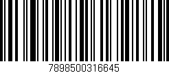 Código de barras (EAN, GTIN, SKU, ISBN): '7898500316645'