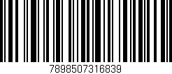 Código de barras (EAN, GTIN, SKU, ISBN): '7898507316839'