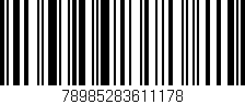 Código de barras (EAN, GTIN, SKU, ISBN): '78985283611178'
