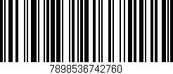 Código de barras (EAN, GTIN, SKU, ISBN): '7898536742760'