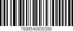 Código de barras (EAN, GTIN, SKU, ISBN): '7898540930399'