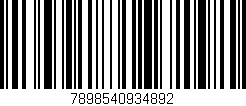 Código de barras (EAN, GTIN, SKU, ISBN): '7898540934892'