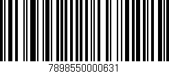 Código de barras (EAN, GTIN, SKU, ISBN): '7898550000631'