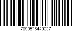 Código de barras (EAN, GTIN, SKU, ISBN): '7898576443337'