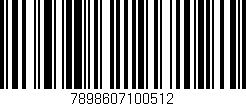 Código de barras (EAN, GTIN, SKU, ISBN): '7898607100512'