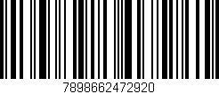 Código de barras (EAN, GTIN, SKU, ISBN): '7898662472920'